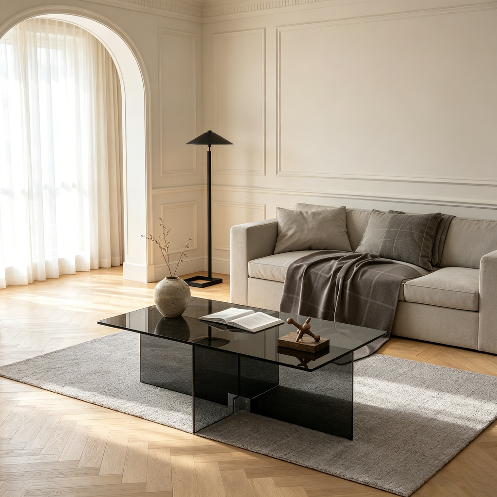 Table basse en verre