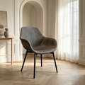 Fauteuil de salle à manger avec pieds en métal - 24,5Px25,2Lx33H