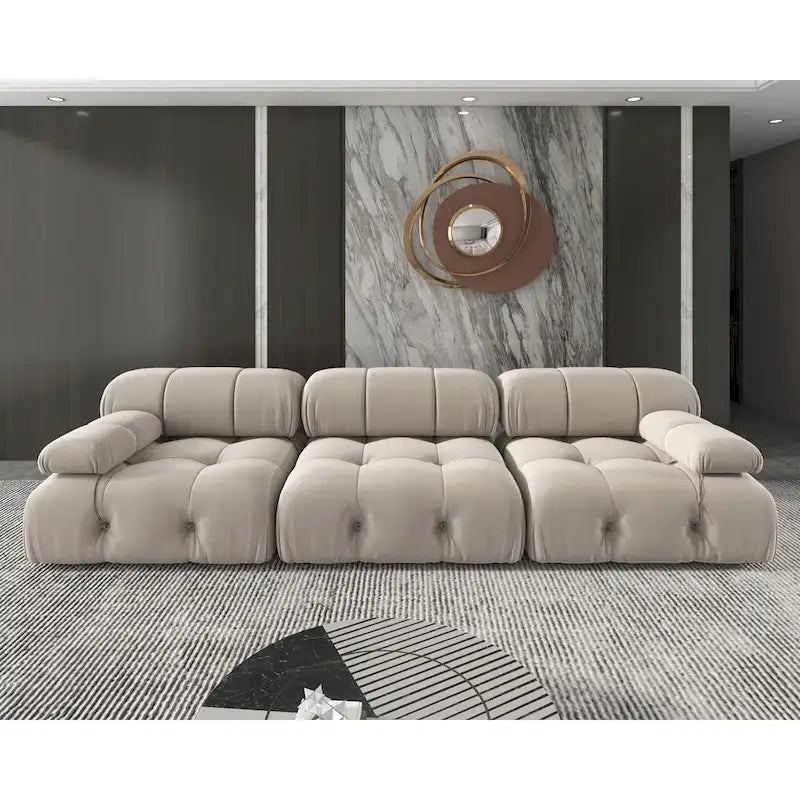 Canapé modulable réversible en velours