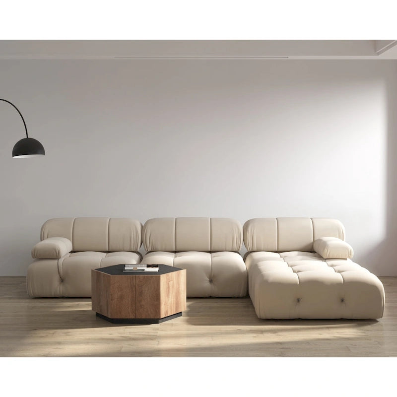 Canapé modulable réversible en velours
