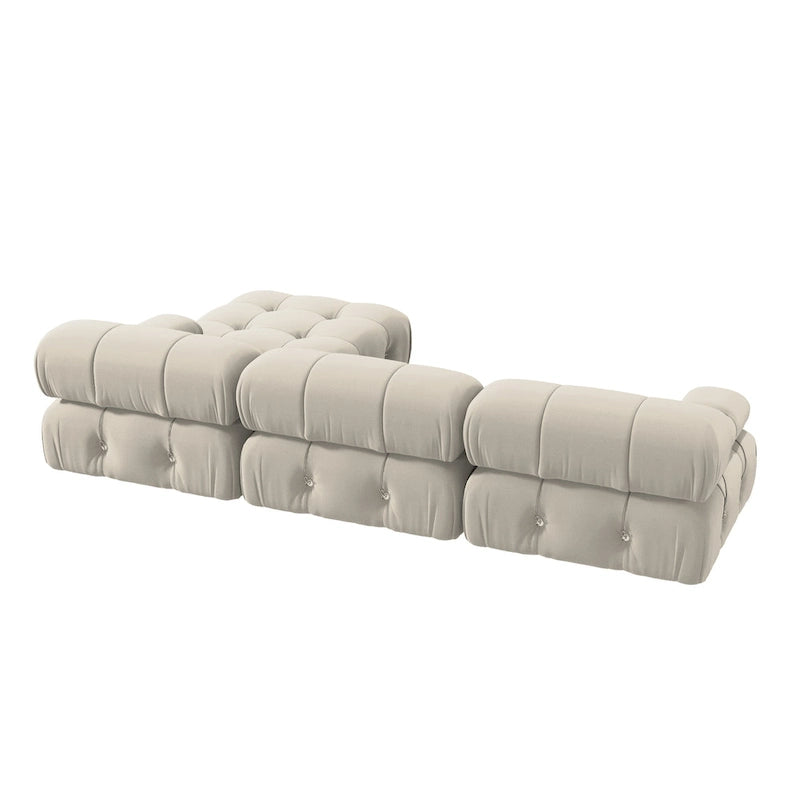 Canapé modulable réversible en velours