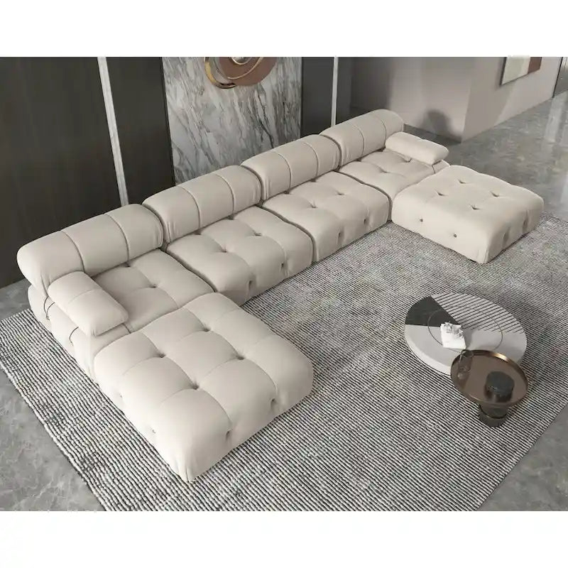 Canapé modulable réversible en velours