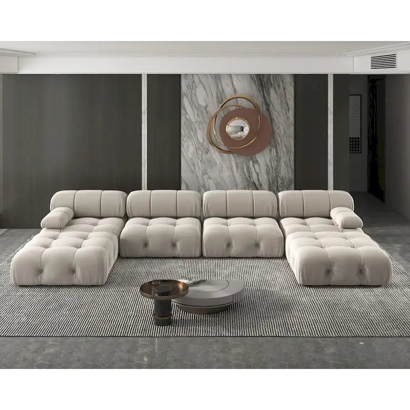 Canapé modulable réversible en velours