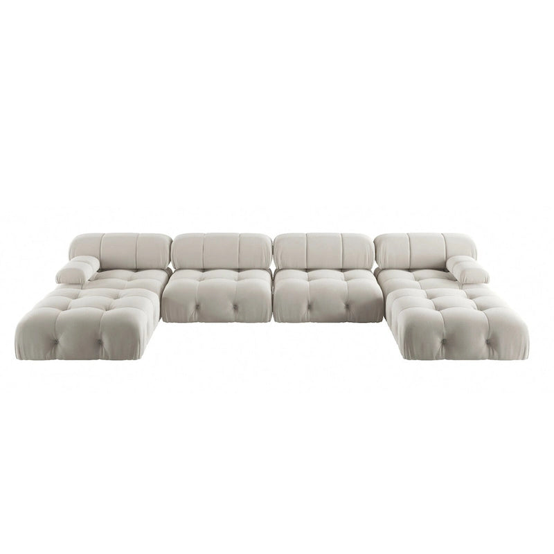Canapé modulable réversible en velours