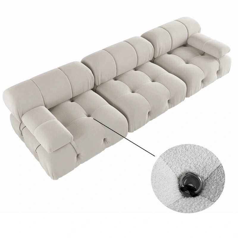 Canapé modulable réversible en velours