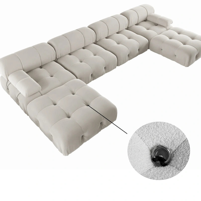 Canapé modulable réversible en velours