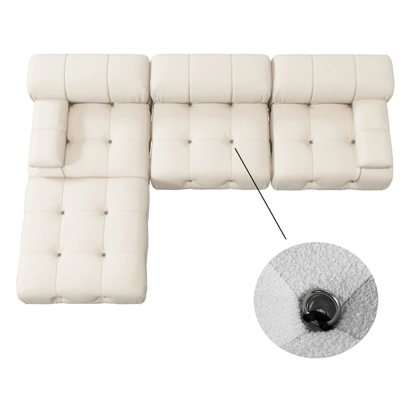 Canapé modulable réversible en velours