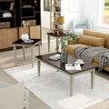 Table basse et chaise de style campagnard français en bois massif de 48 pouces