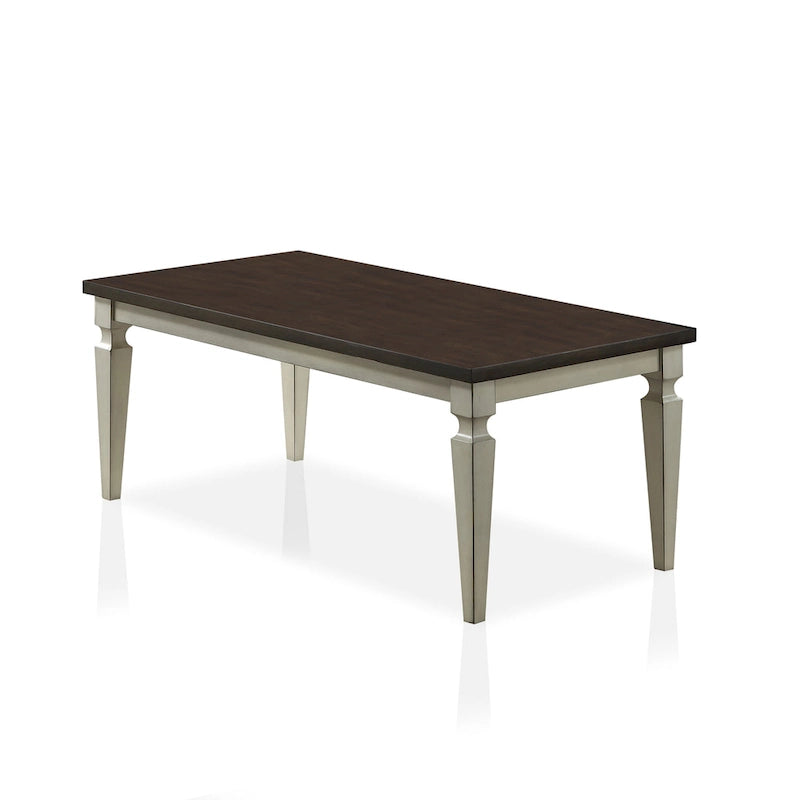 Table basse et chaise de style campagnard français en bois massif de 48 pouces