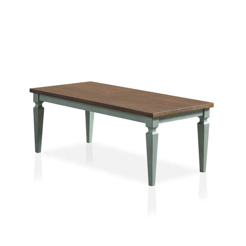 Table basse et chaise de style campagnard français en bois massif de 48 pouces