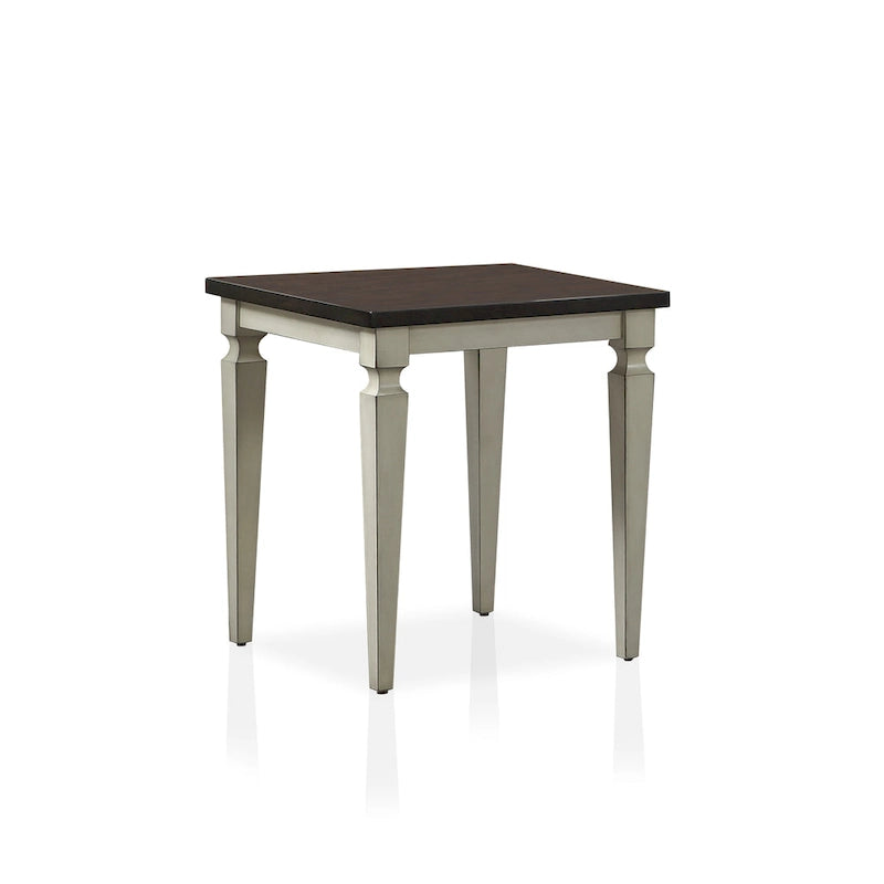 Table basse et chaise de style campagnard français en bois massif de 48 pouces
