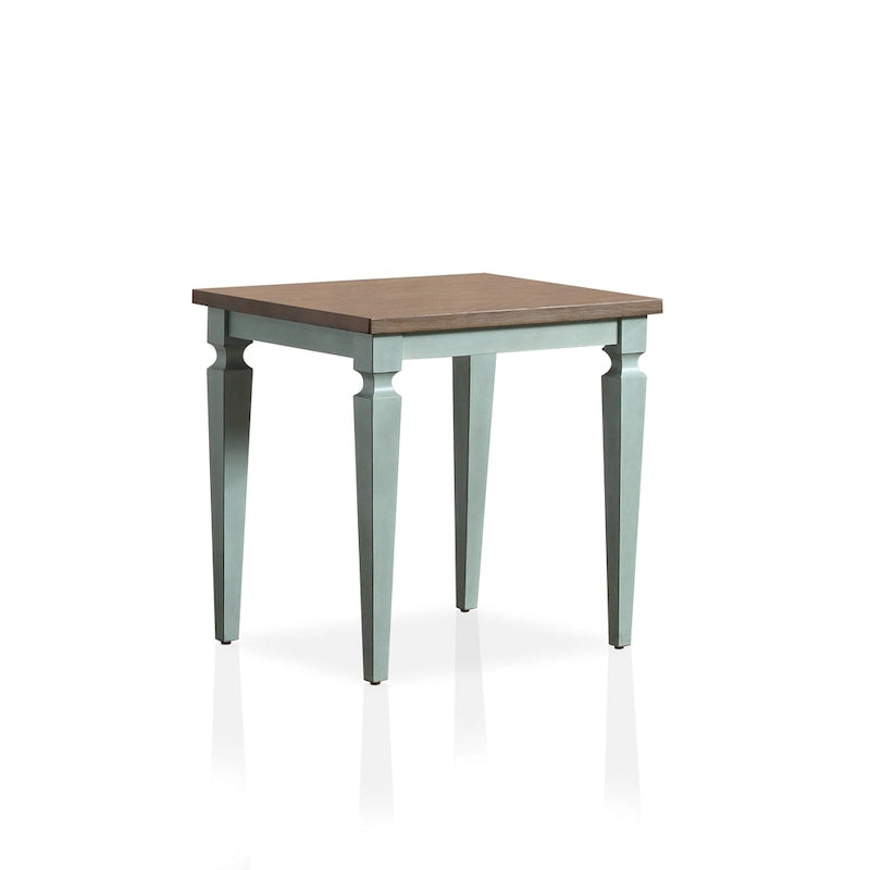 Table basse et chaise de style campagnard français en bois massif de 48 pouces