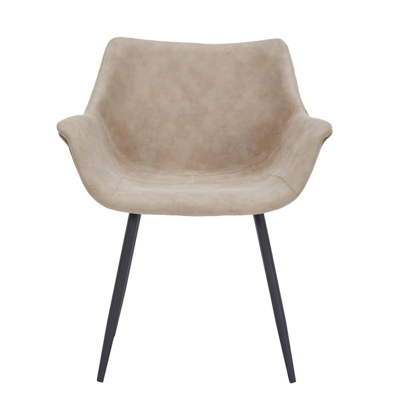 Fauteuil de salle à manger avec pieds en métal - 24,5Px25,2Lx33H