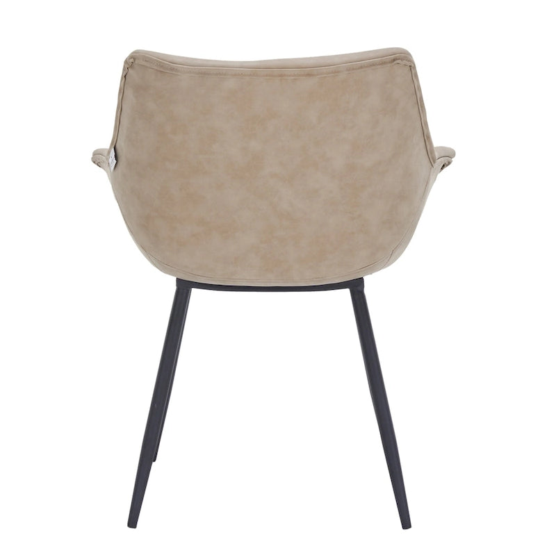 Fauteuil de salle à manger avec pieds en métal - 24,5Px25,2Lx33H