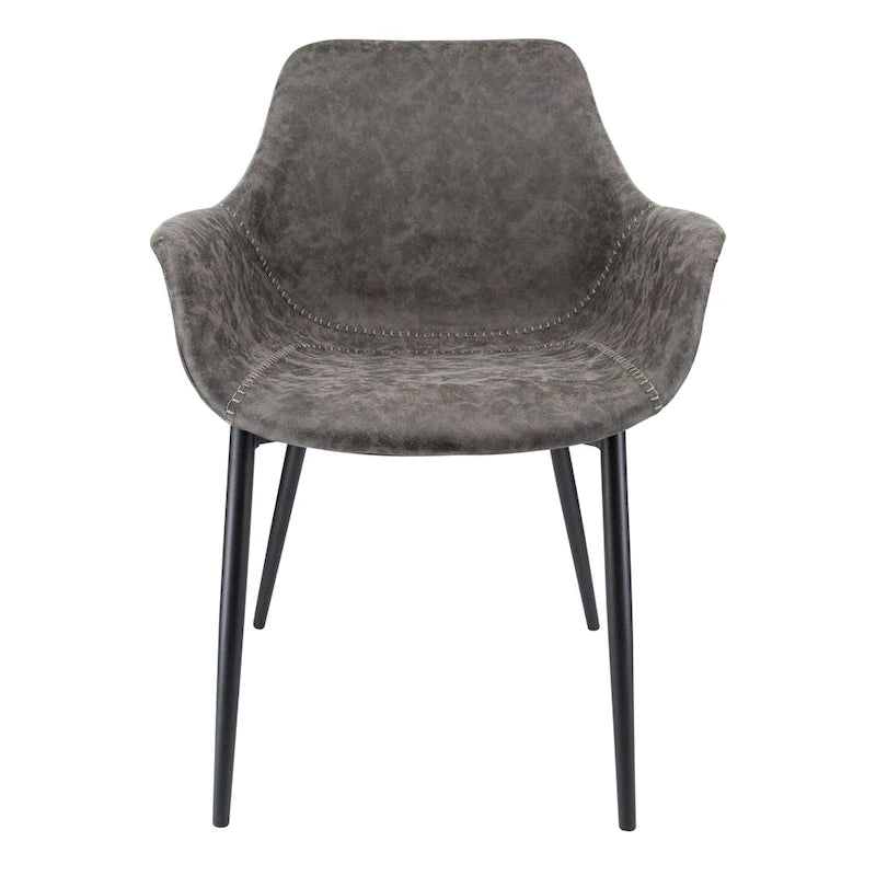 Fauteuil de salle à manger avec pieds en métal - 24,5Px25,2Lx33H