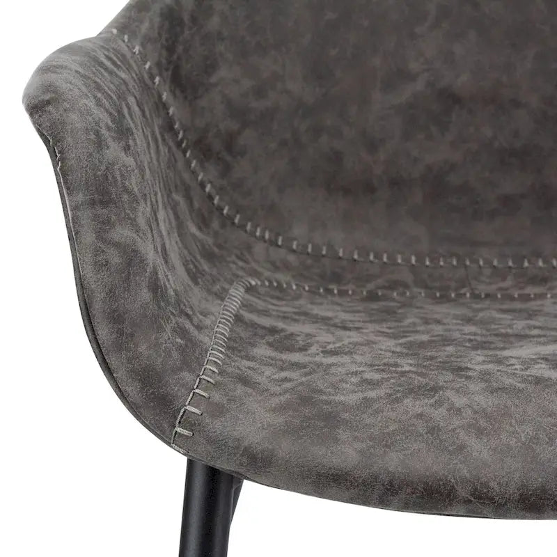 Fauteuil de salle à manger avec pieds en métal - 24,5Px25,2Lx33H