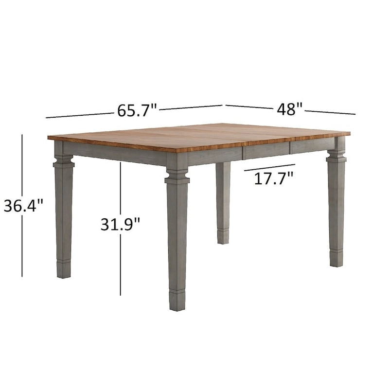 Table de salle à manger en bois hauteur comptoir