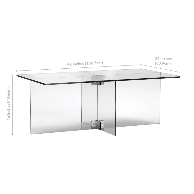 Table basse en verre
