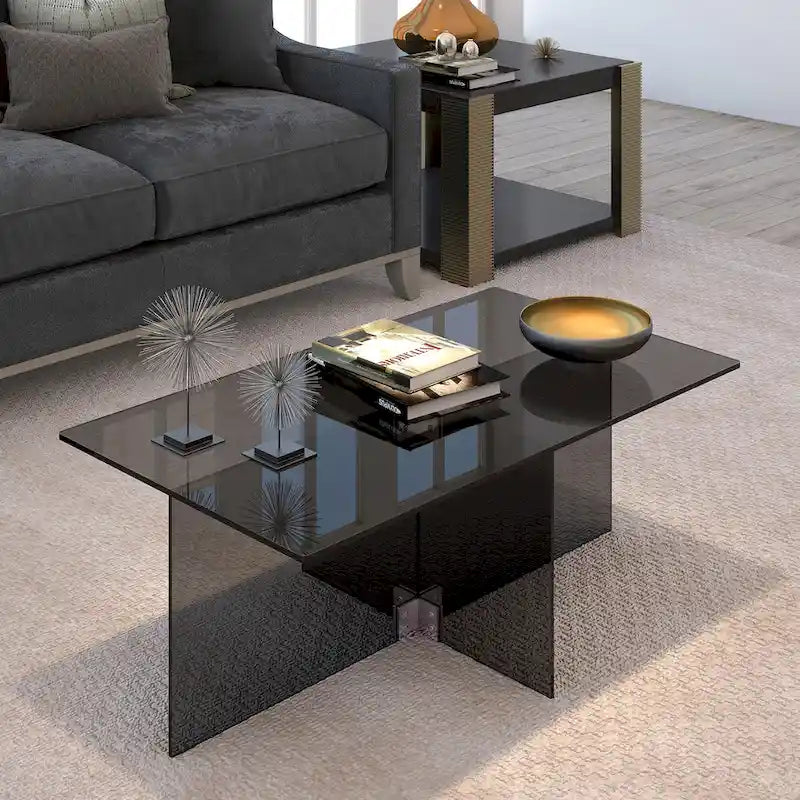 Table basse en verre