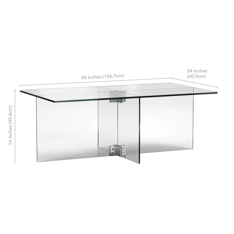 Table basse en verre