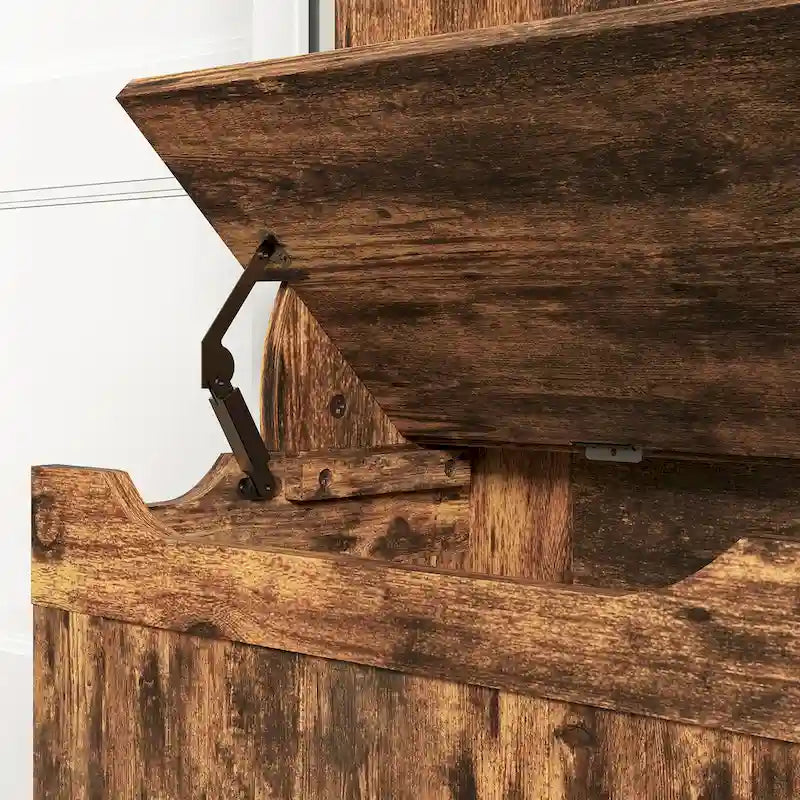 Meuble d'entrée 3-en-1 avec banc de rangement, porte-manteau à quatre crochets et rangement à chaussures, noir